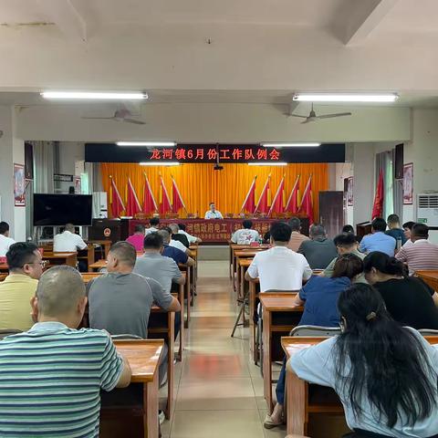 龙河镇驻村工作队6月份例会