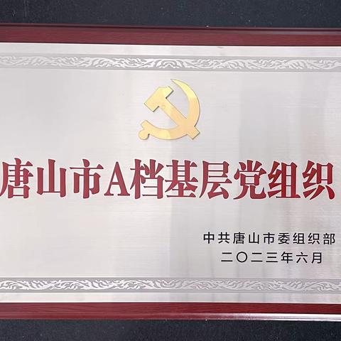 路南区税务局获评第一批              “唐山市A档基层党组织”称号