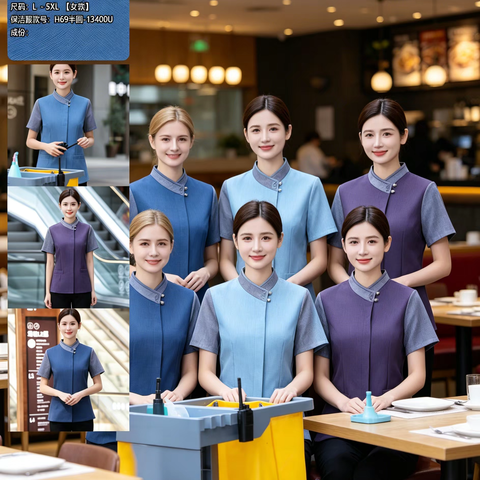 短袖保洁服 团体服饰展示图第二批