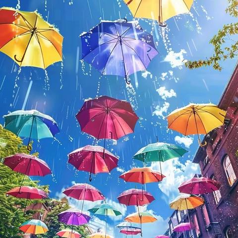 余庆县子营街道第二幼儿园中（3）班4月主题活动分享——《伞的世界》