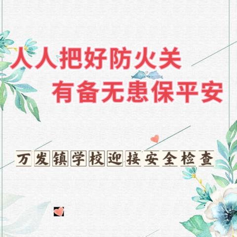 人人把好安全关 有备无患保平安——万发镇学校迎接安全检查纪实