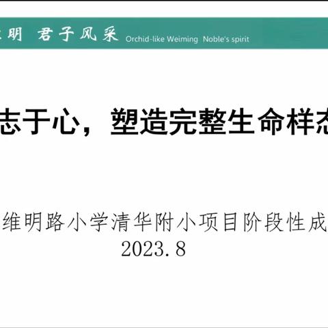 聚焦综实课程 引领教师成长——维明西校2023年暑期课程培训