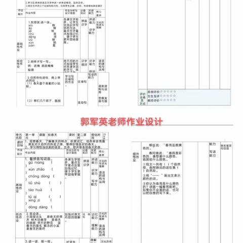 优化作业设计，提升核心素养——郭军英工作室成员作业设计展示