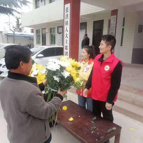 【旬邑县张洪镇社工站】手捧鲜花寄哀思 文明祭扫更“清明”