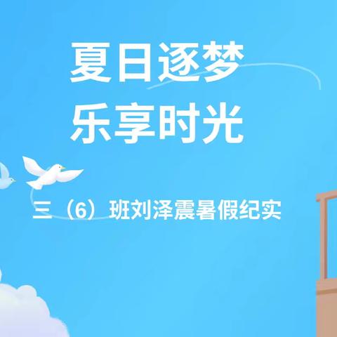 夏日逐梦 乐享时光——三（6）班刘泽震暑假纪实