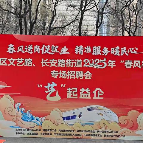 春风送岗促就业，精准服务暖民心——碑林区人社局与长安路街道、文艺路街道联合开展2025年春风行动专场招聘会
