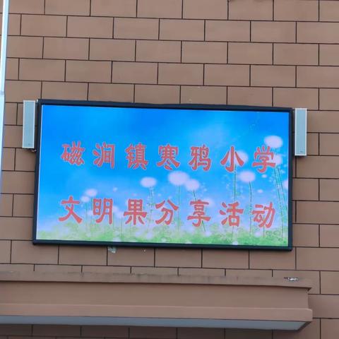 爱心培育“涵雅”人   和谐共享文明果 ——记寒鸦小学文明果分享活动