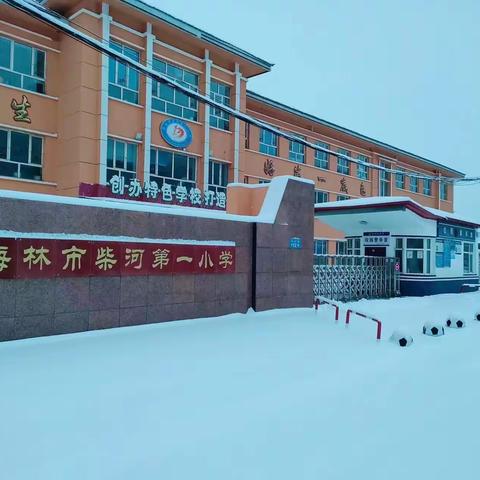 【柴河第一小学】“立足岗位做贡献，清雪除冰践初心”党员清雪活动