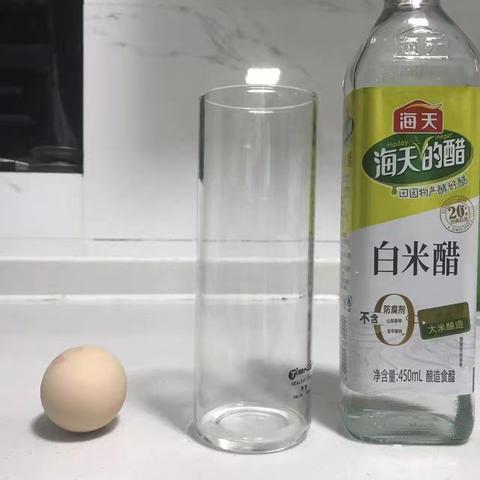 观察鸡蛋和白醋的反应