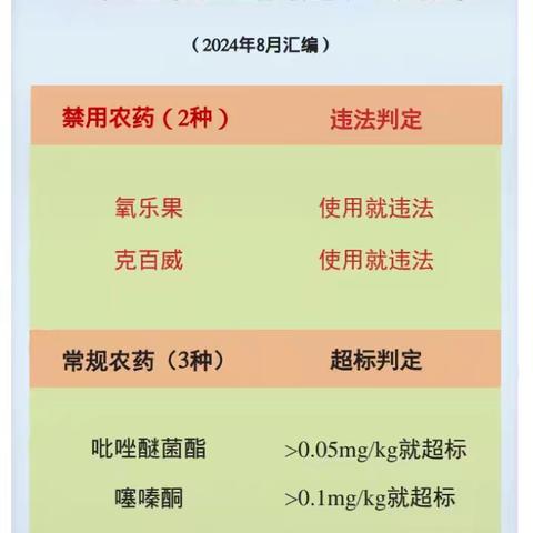 新坡村组织有关人员张贴热带水果《芒果经常检出问题农药清单》