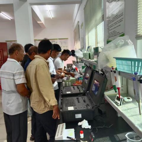 英州镇联合县农检中心开展“一豆三果”胶体金快检技术培训 筑牢基层监管防线