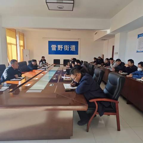 雪野街道开展党工委理论学习中心组2023年第十一次集体学习