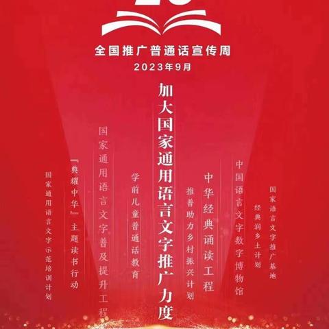 马峪学校第二十六届全国推广普通话宣传周倡议书