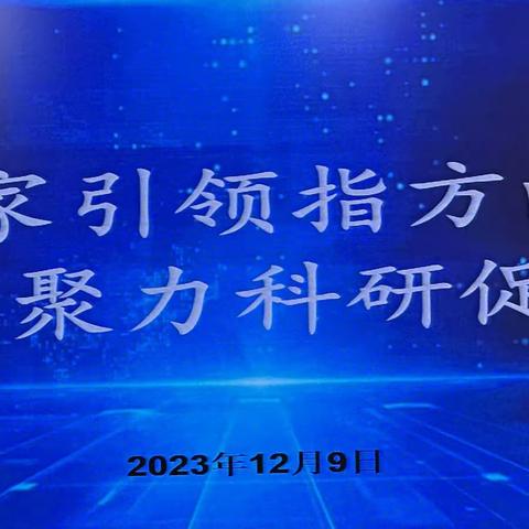 专家引领指方向  聚力科研促成长