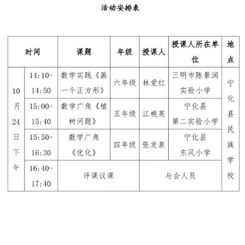 【民族学校·教育教学】送教搭桥梁   教研助成长——宁化县小学数学第四届名师工作室送教下乡活动