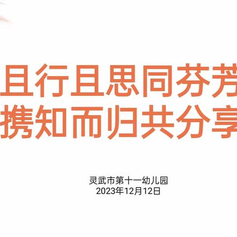 “立足游戏精神  践行儿童本位”——灵武市第十一幼儿园外出学习教师园内二次培训活动