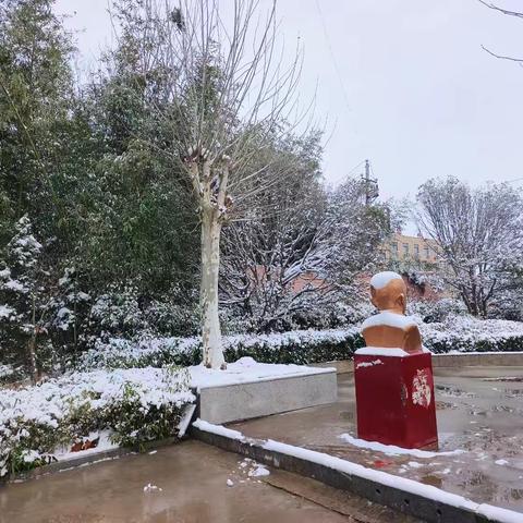 雪落校园景如画，除雪护安情更浓——记齐老福娃学校暖心铲雪行动