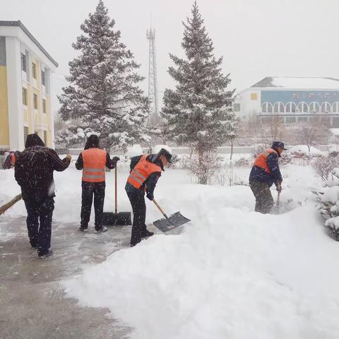 全力除雪除冰，保障设备及出行安全