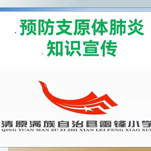 预防在心  健康在行——雷锋小学预防支原体肺炎知识宣传