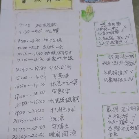 我的忙碌充实并快乐的假期                           梅湾小学五（8）班胡翰林