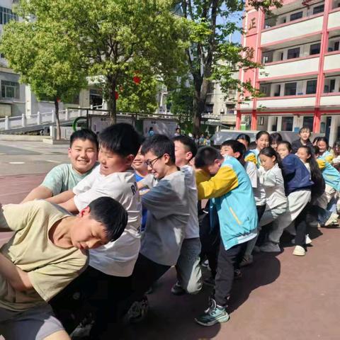 拔河比赛促团结，凝心聚力展风采——芙蓉完小六年级学生拔河比赛纪实