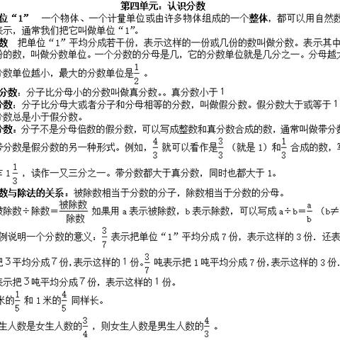 数学苏教版五年级上册知识点