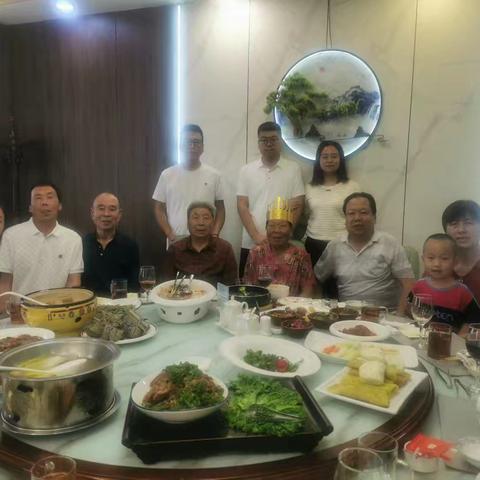 母亲八十岁生日全家福