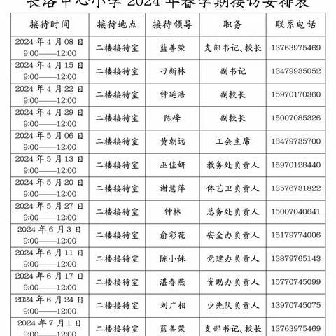 赣县区长洛中心小学接访工作实施方案