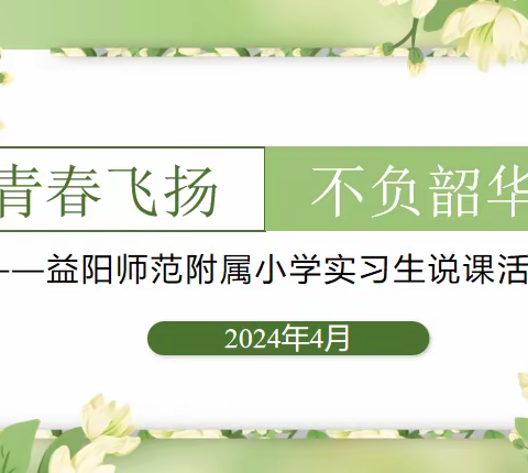 “青春飞扬 不负韶华”——益阳师范附属小学2024年实习生说课活动