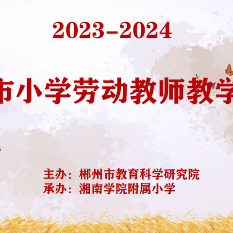 劳动教育促成长，教学竞赛展风采——郴州市小学劳动教师教学竞赛