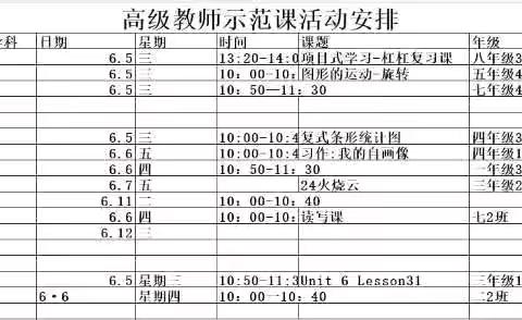 课堂引领风采  示范促进成长——华山中学梨华校区高级教师示范课