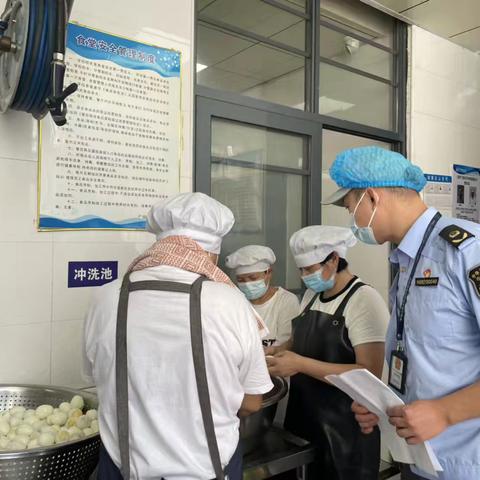 “食”刻坚守，安全相伴—花厅中学迎区市管局皂头分局校园餐检查工作