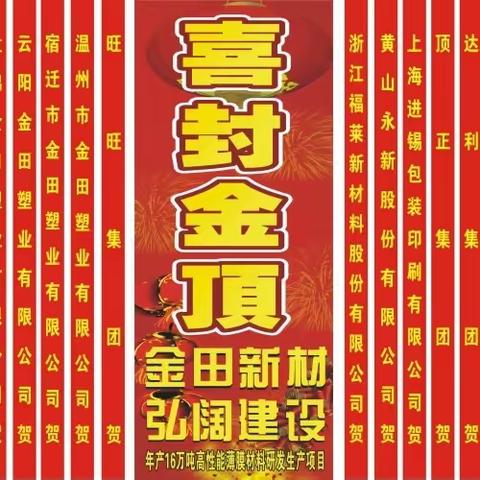 祝贺金田集团项目1＃生产厂房结顶大吉！