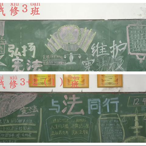 车辆工程系—“学宪法，讲宪法”主题黑板报评比活动