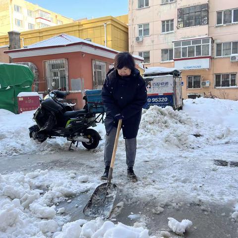 新阳路街道开展义务“扫雪除冰志愿服务活动”