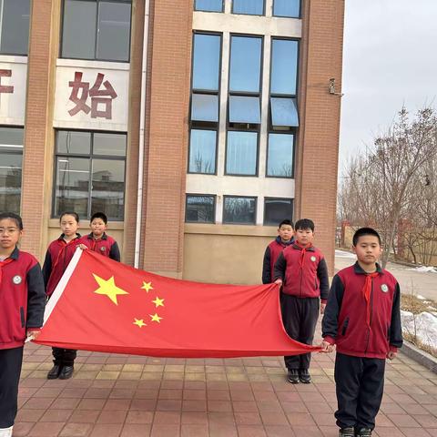 朱集镇高厦言小学春季开学第一周升国旗