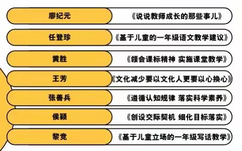 “教”学路漫漫，“研”途皆风景！——汉丰五校一年级语文教研工作汇报