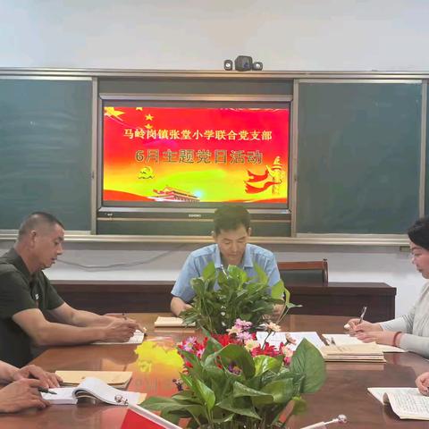 菏泽鲁西新区马岭岗镇张堂小学联合支部2025年6月份主题党日活动