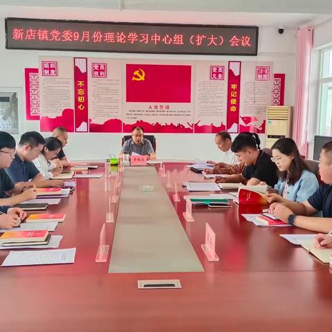 新店镇党委理论学习中心组（扩大）学习会议召开