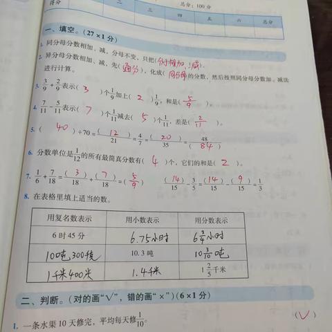 五下学法单元评估1一6参考答案