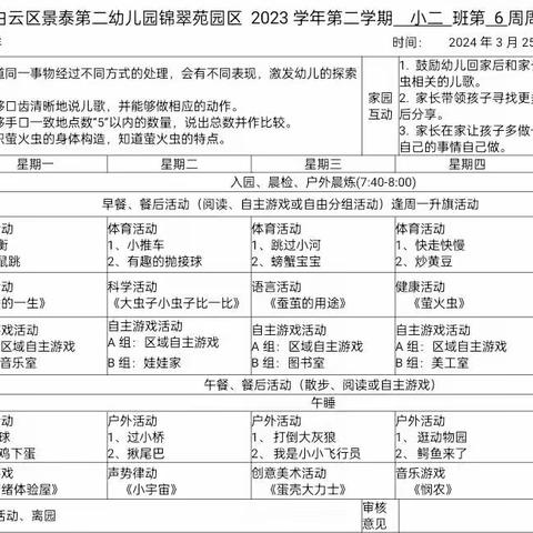 锦翠苑园区小二班第七周活动分享