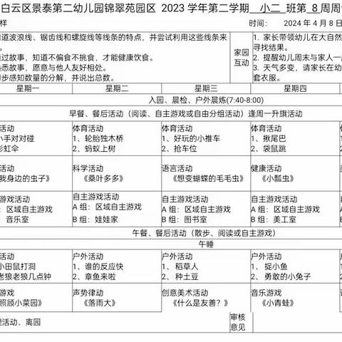 锦翠苑园区小二班第九周活动分享