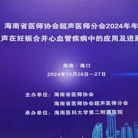 海南省医师协会超声医师分会 2024年年会暨“超声在妊娠合并心血管疾病中的应用及进展”学习班成功举办 ‍ ‍ ‍ ‍ ‍ ‍ ‍ ‍ ‍