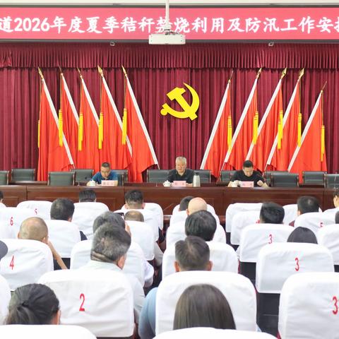普集街道召开2026年度夏季秸秆禁烧利用及防汛工作安排部署会
