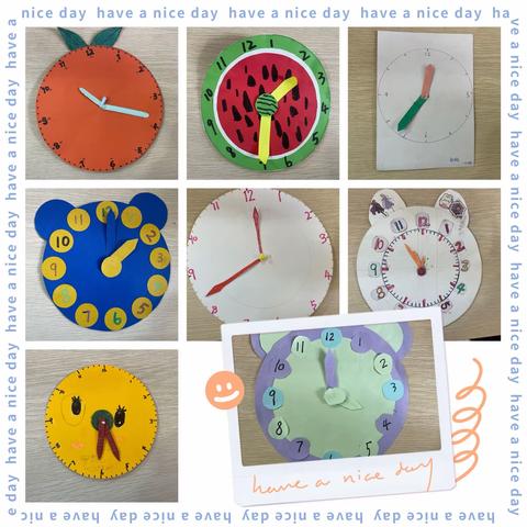 美时美刻，亲子创意——北星小学一（3）班数学制作钟表活动