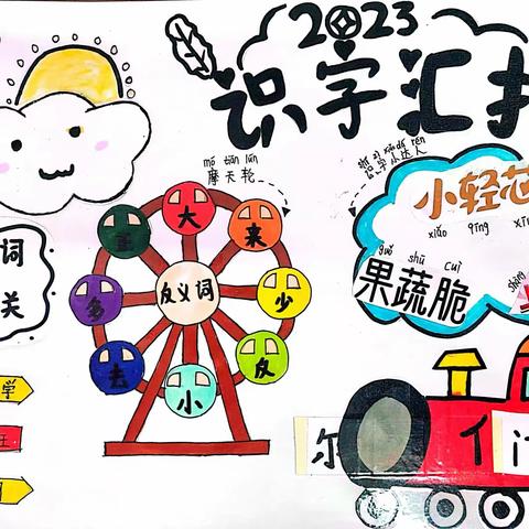 畅游汉字乐园   争做识字小达人   后江小学103班做识字小报啦