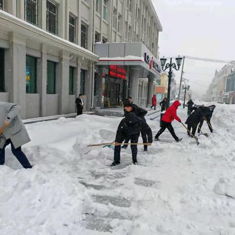 冬日里的温暖公益行动 富德生命人寿扫雪进行时