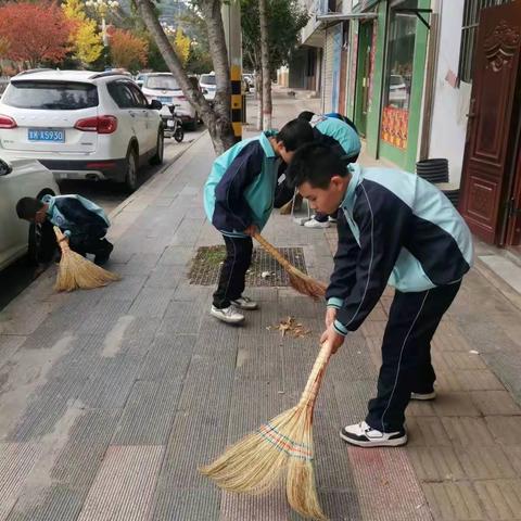 实验中学城乡卫生整治活动