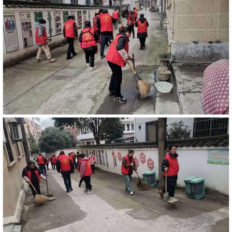 迎新年、除旧岁——安地镇残疾人之家与回坑村党员志愿者共同开展卫生清扫活动