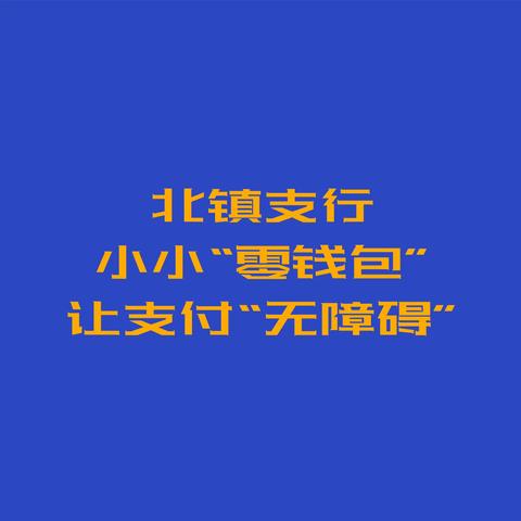 “金融利民”——北镇支行加快支付便利化工作落实，积极推进责任区零钱包发放